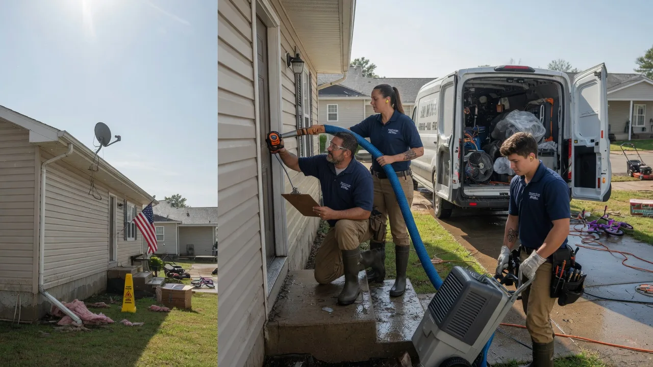 Ceiling Water Damage Restoration in Elberfeld, IN near me
